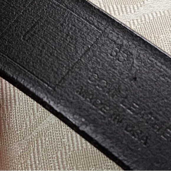 Nordstrom Elegant Black Leather Belt with Smooth Finish Size 38 - Picture 6 of 9